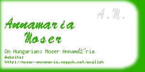 annamaria moser business card